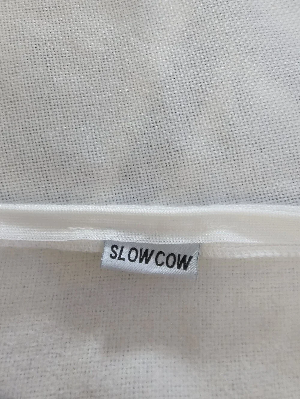 Slow Cow Organic Cotton Pillow Covers Set of 2 Blue White Coastal Boho 17x17